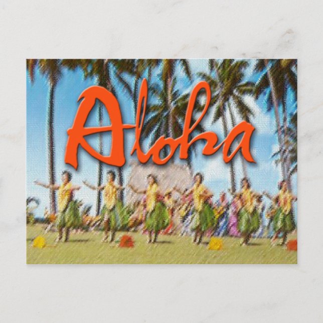 Aloha Hula Postkarte (Vorderseite)