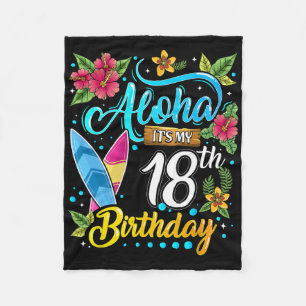 Aloha Ich habe meinen 18. Geburtstag Surfen Hawaii Fleecedecke