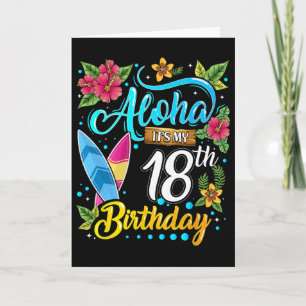 Aloha Ich habe meinen 18. Geburtstag Surfen Hawaii Karte