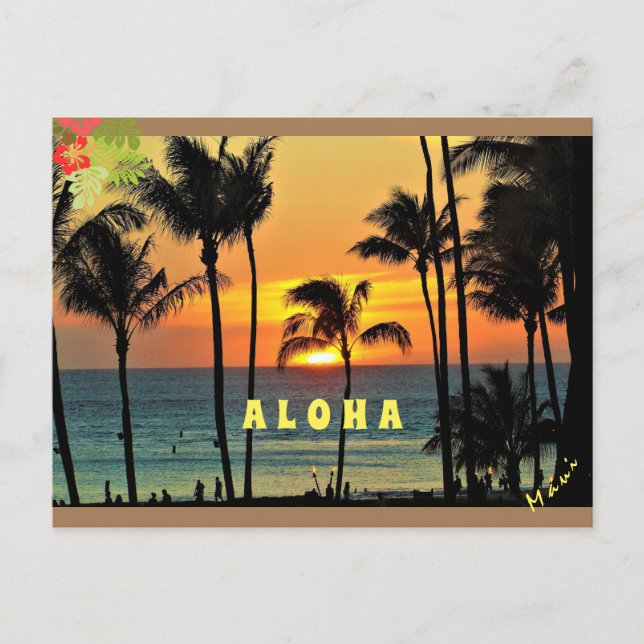 Aloha individuell anpassen - Maui Postkarte (Vorderseite)
