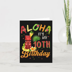 Aloha ist mein 10. Geburtstag Hawaiian 10 Jahre al Karte