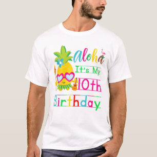 Aloha It's My 10th Birthday Hawaii Second Girls Lu T-Shirt