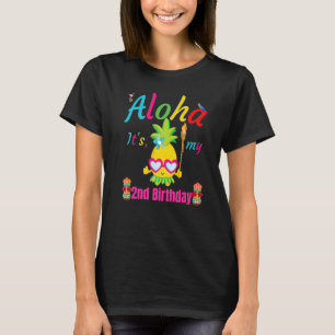 Aloha It's My 2. Birthday Hawaii Second Girls Lua T-Shirt