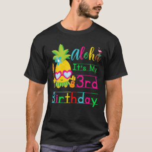 Aloha It's My 3D Birthday Hawaii Second Girls Lua T-Shirt