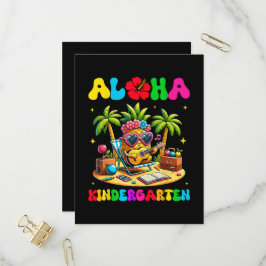 Aloha Kindergarten Ananas Hawaii Zurück zur Schule Einladungspostkarte