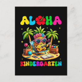 Aloha Kindergarten Ananas Hawaii Zurück zur Schule Einladungspostkarte