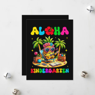 Aloha Kindergarten Ananas Hawaii Zurück zur Schule Feiertagskarte