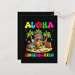 Aloha Kindergarten Ananas Hawaii Zurück zur Schule Feiertagspostkarte