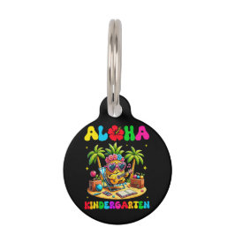 Aloha Kindergarten Ananas Hawaii Zurück zur Schule Haustiermarke