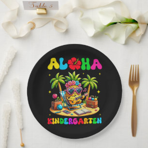 Aloha Kindergarten Ananas Hawaii Zurück zur Schule Pappteller
