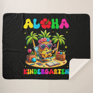 Aloha Kindergarten Ananas Hawaii Zurück zur Schule Sherpadecke
