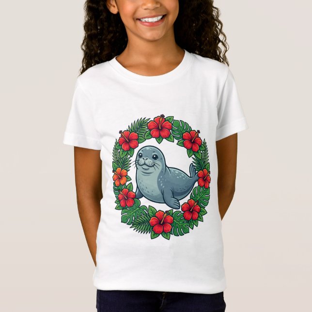 Aloha Kleiner Mönchsrobbe T-Shirt (Vorderseite)