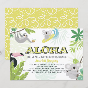 Aloha Koala Tropical Baby Dusche Einladung