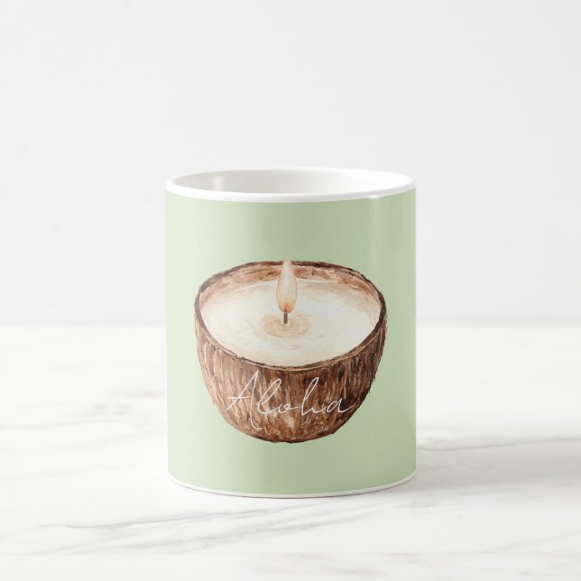 Aloha-Kokosnuss-Kerze Kaffeetasse (Mittel)