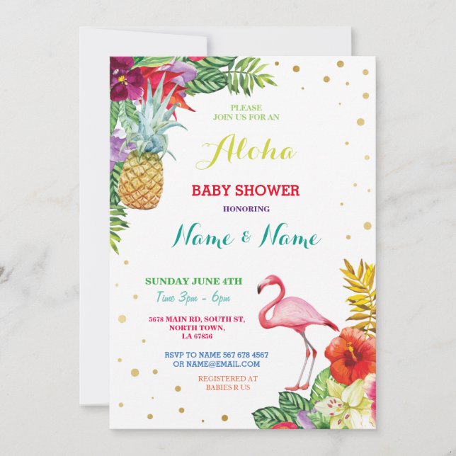 Aloha laden der helle einladung (Vorderseite)