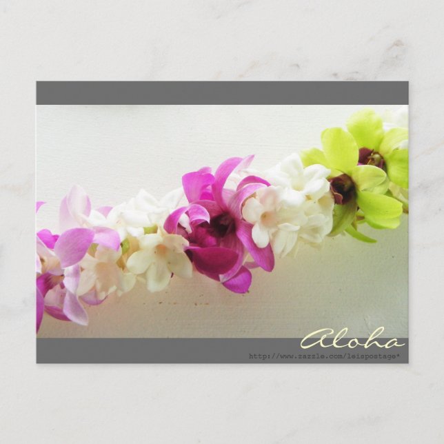 Aloha Lei Hawaii Postcard Postkarte (Vorderseite)