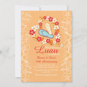 Aloha Love Luau-Jubiläums-Einladung Einladung
