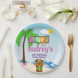 Aloha Luau Birthday Pappteller