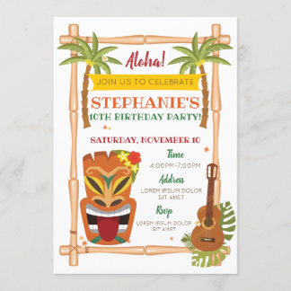 Aloha Luau Einladung