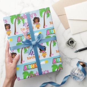 Aloha Luau Geburtstag Geschenkpapier
