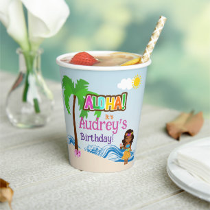 Aloha Luau Geburtstag Pappbecher