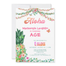 ALOHA Luau Jeglicher Geburtstag Tropische Ananas