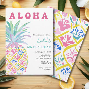 Aloha Luau Kindergeburtstagseinladung Einladung