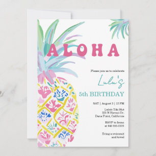 Aloha Luau Kindergeburtstagseinladung Einladung