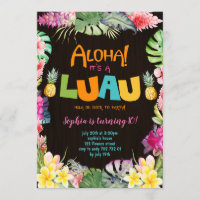 Aloha Luau Rustic Tropical Summer Girl Geburtstag