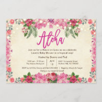 Aloha Luau Tropical Baby Shower Einladung