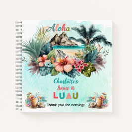 Aloha Luau Tropical Beach Sweet 16 Party GuestBook Notizbuch