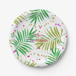 Aloha Luau Tropical Blätter Geburtstagsparty Pappteller