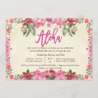 Aloha Luau Tropical Bridal Dusche Einladung