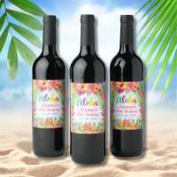 Aloha Luau Tropical Flamingo Birthday