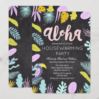 Aloha Luau Tropical Housewarming Party Einladung