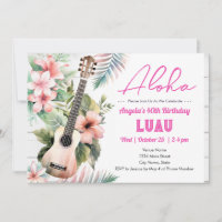 Aloha Luau ukulele Adult Birthday