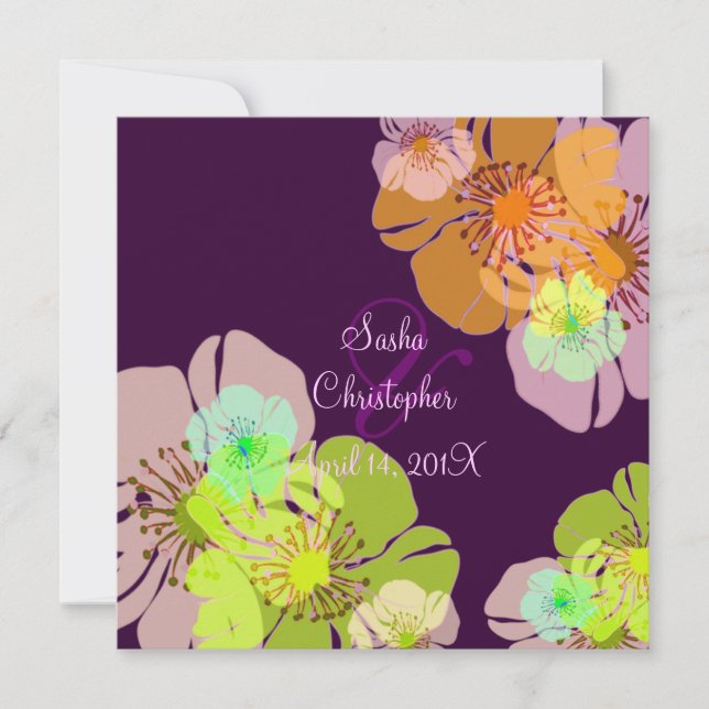 ALOHA/LUAU-WEDERINVITATIONEN/DICHTHINTERGRUND EINLADUNG (Vorderseite)