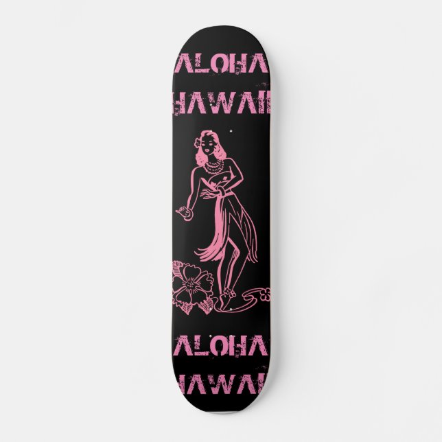 Aloha Mädchen Skateboard (Vorderseite)