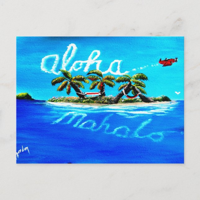 Aloha mahalo postkarte (Vorderseite)