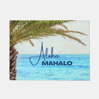 ALOHA MAHALO - TROPISCHE HAWAII - TÜR MAT FUßMATTE