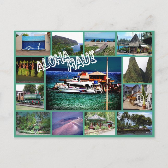 Aloha Maui Postkarte (Vorderseite)