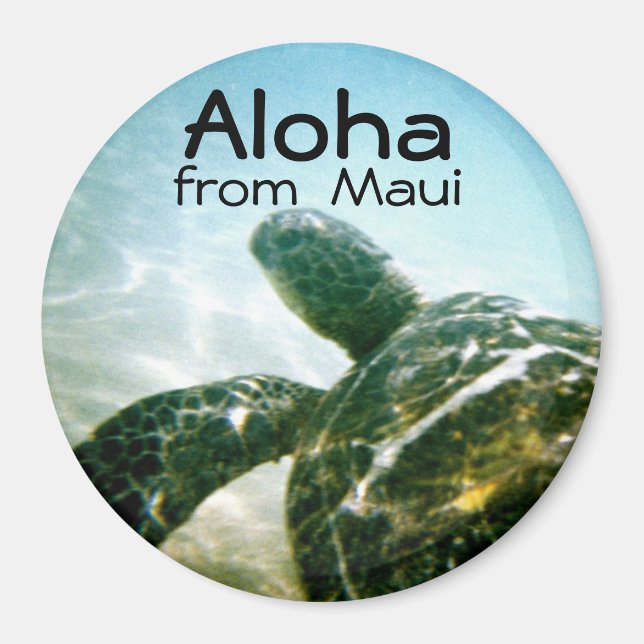 Aloha Maui Sea Turtle Magnet (Vorne)