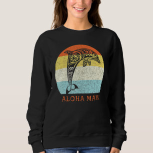 Aloha Maui Vintag Hawaiian Island Stammedolphin Sweatshirt
