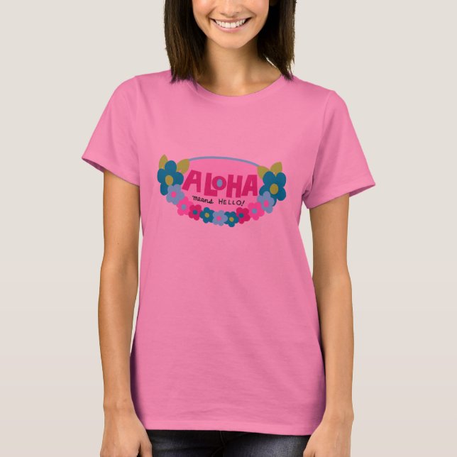 Aloha Means Hello Hawaiian Krawatte-Dye T-Shirt (Vorderseite)