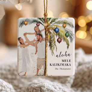Aloha Mele Kalikimaka Foto-Ornament Keramikornament