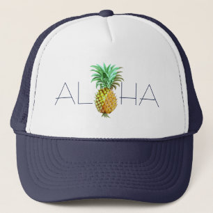 Aloha mit PineApple Vintage Illustration Truckerkappe