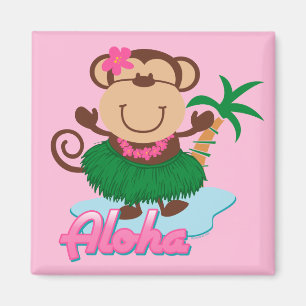 Aloha Monkey Magnet