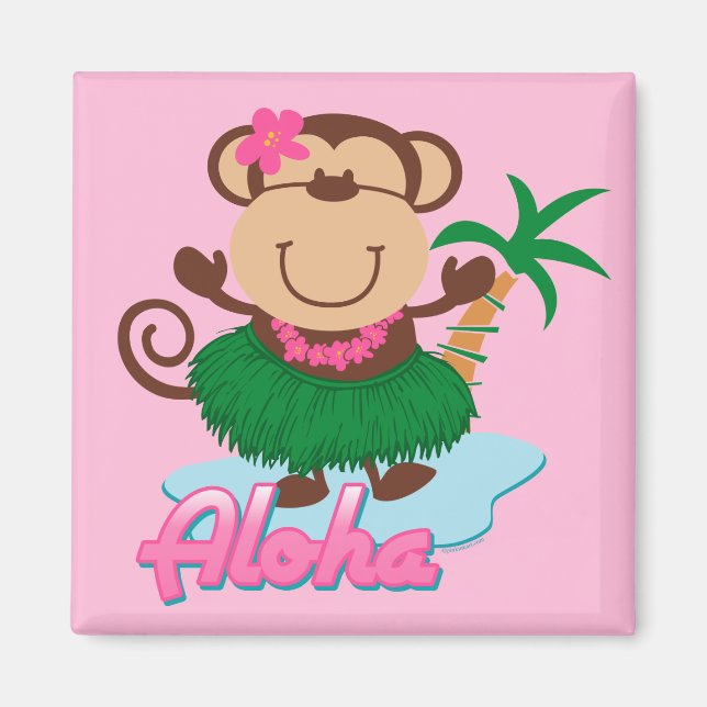 Aloha Monkey Magnet (Vorne)