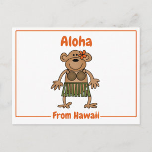 Aloha Monkey Postkarte
