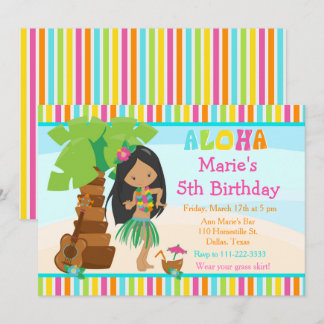 Aloha Niedlich American Girl Birthday Party Einladung